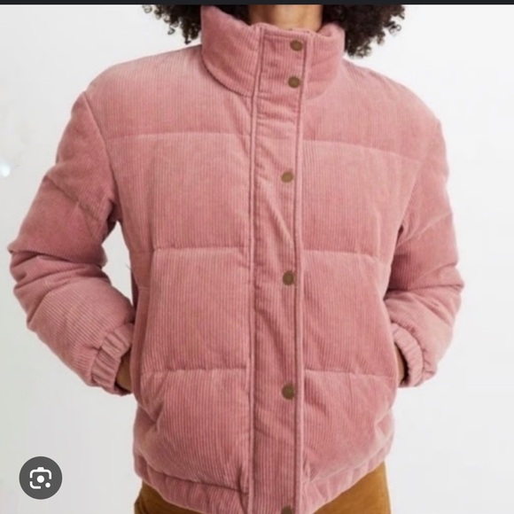 Marine Layer Pink Corduroy Puffer - Picture 3 of 11